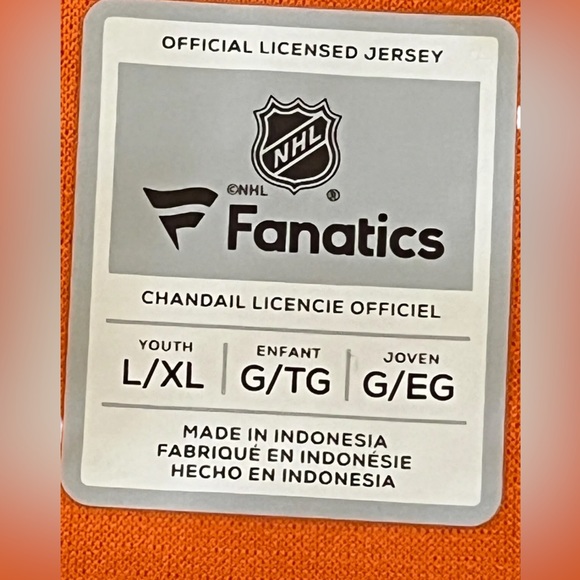 Fanatics Philadelphia Flyers Breakaway NHL Hockey Jersey (Youth L/XL) 42” NWT - Picture 5 of 5